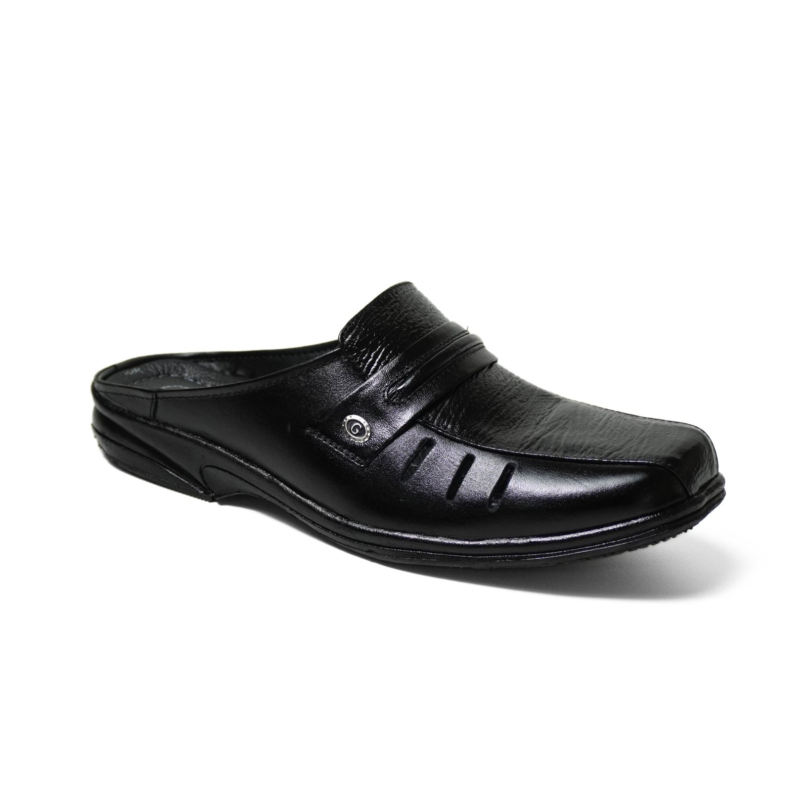 Sepatu Bustong Pria Kulit Asli SK-01 Hitam - Hitam