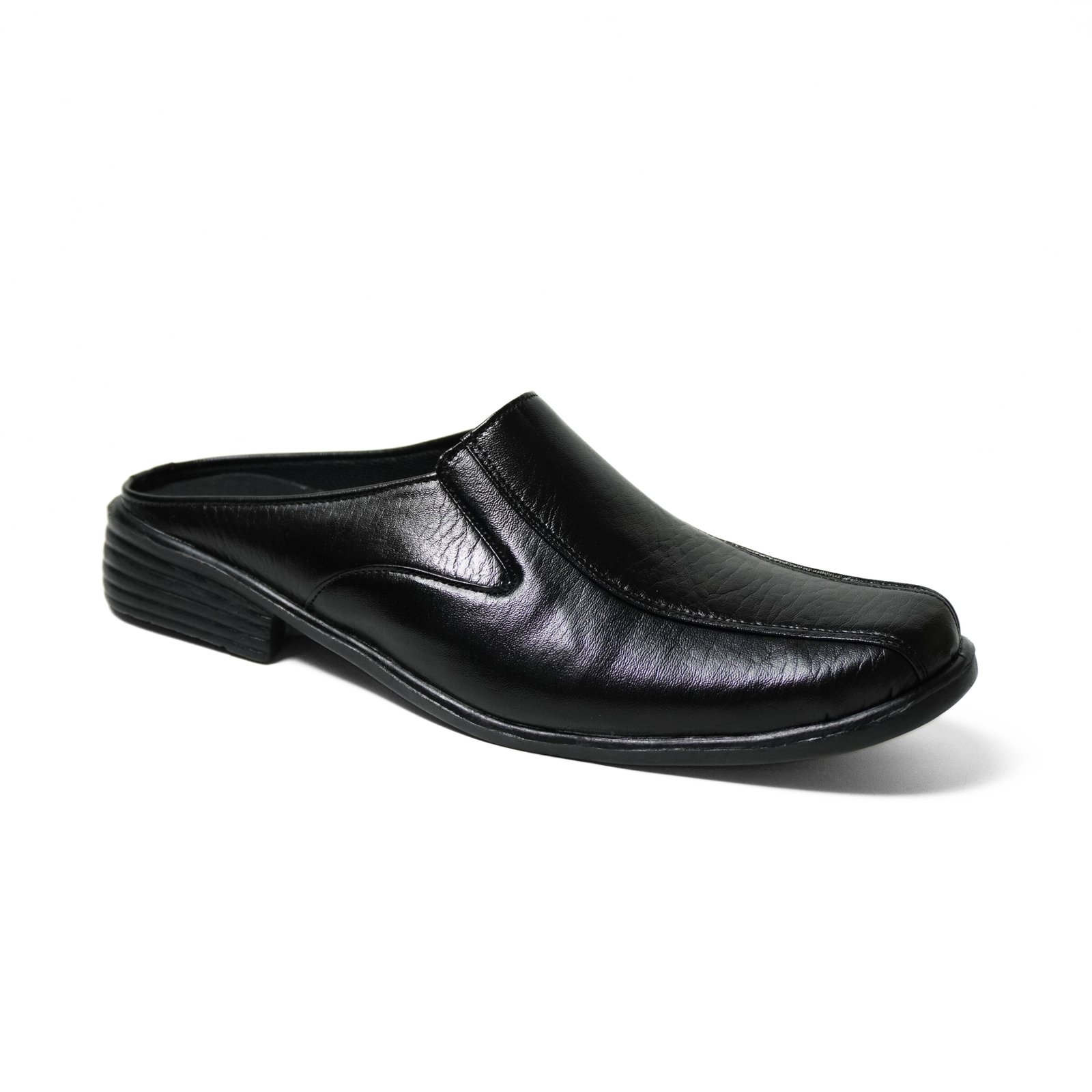 Sepatu Bustong Pria Kulit Sintetis M-05 Slop - Hitam