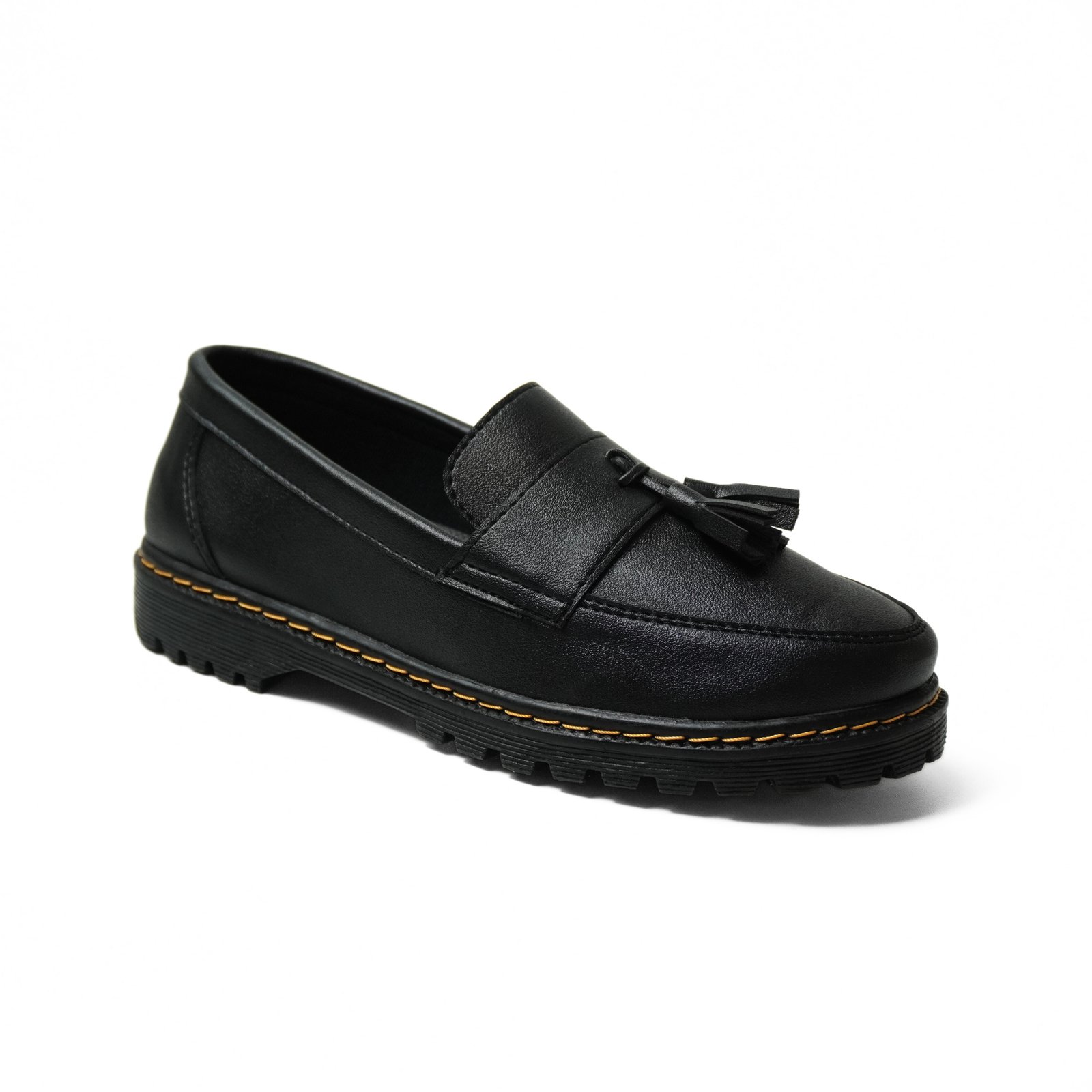 Sepatu Loafers Pria Formal Hitam LM-01 Pita