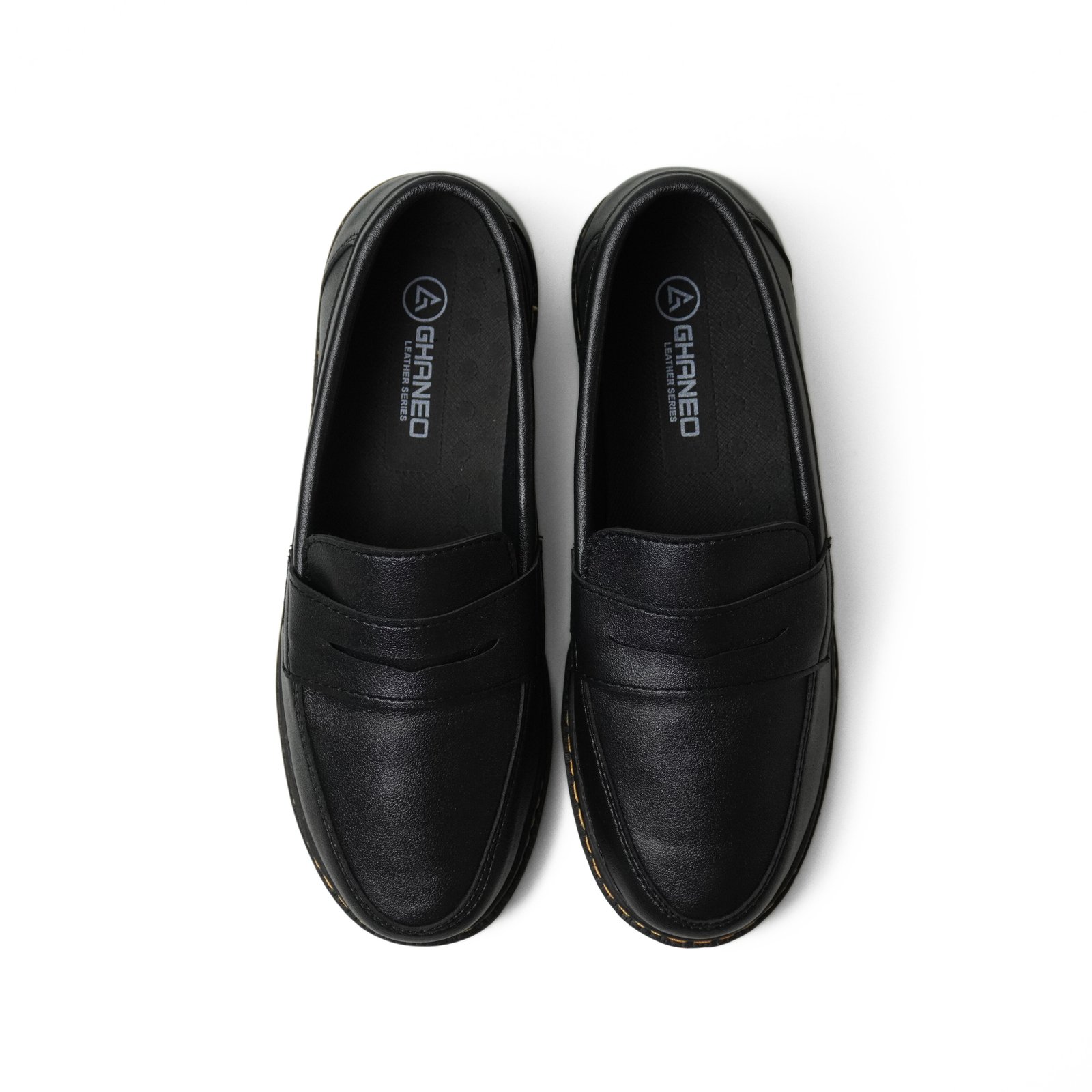 Sepatu Loafers Pria Formal Hitam LM-02 Polos