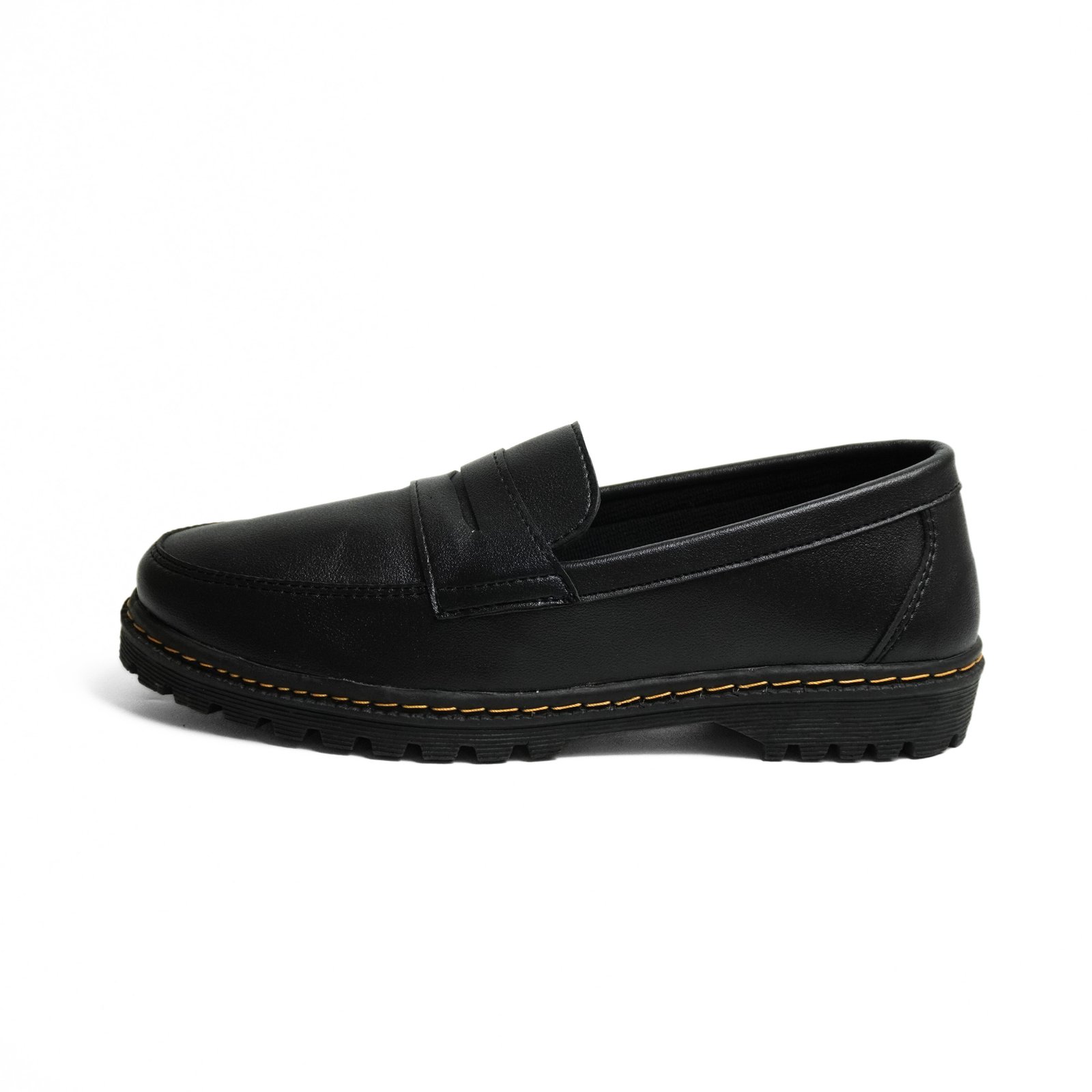 Sepatu Loafers Pria Formal Hitam LM-02 Polos