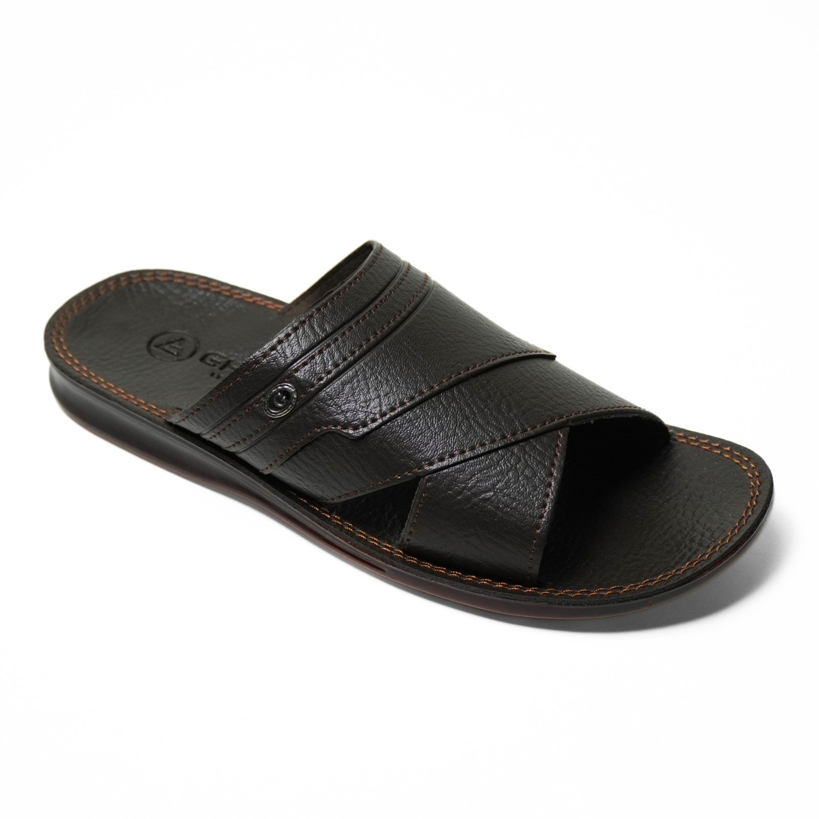 Sandal Pria Kulit GN-06 Selop - Coklat