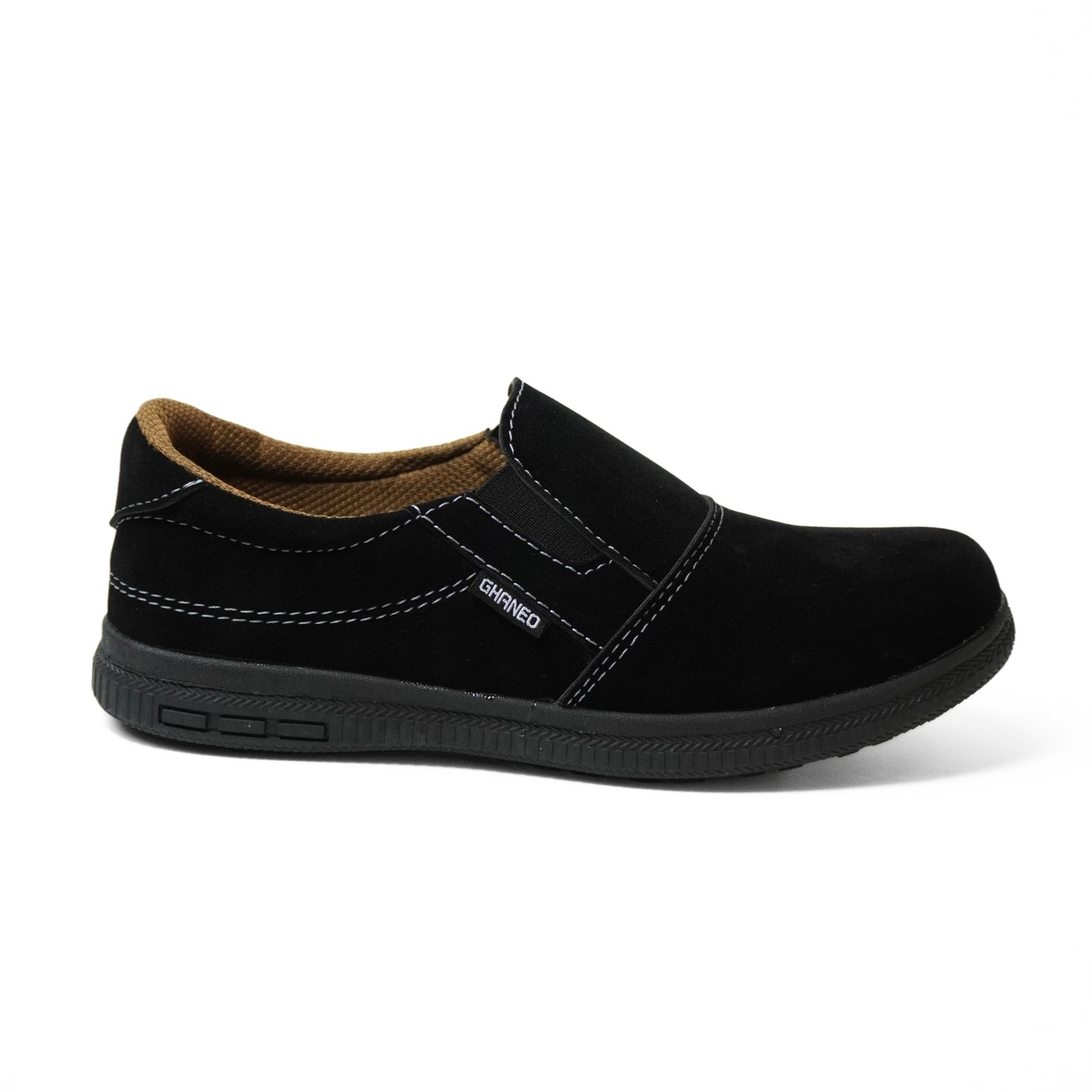 Sepatu Slip On Kulit Suede G-22 Casual - Full Black
