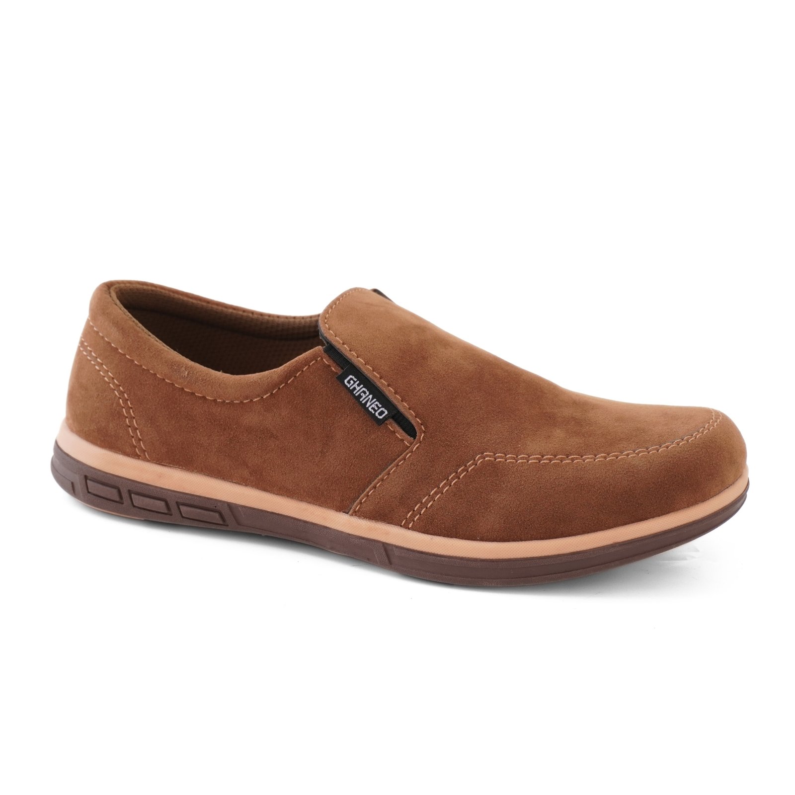 Sepatu Slip On Kulit Suede Casual G-87 Tan