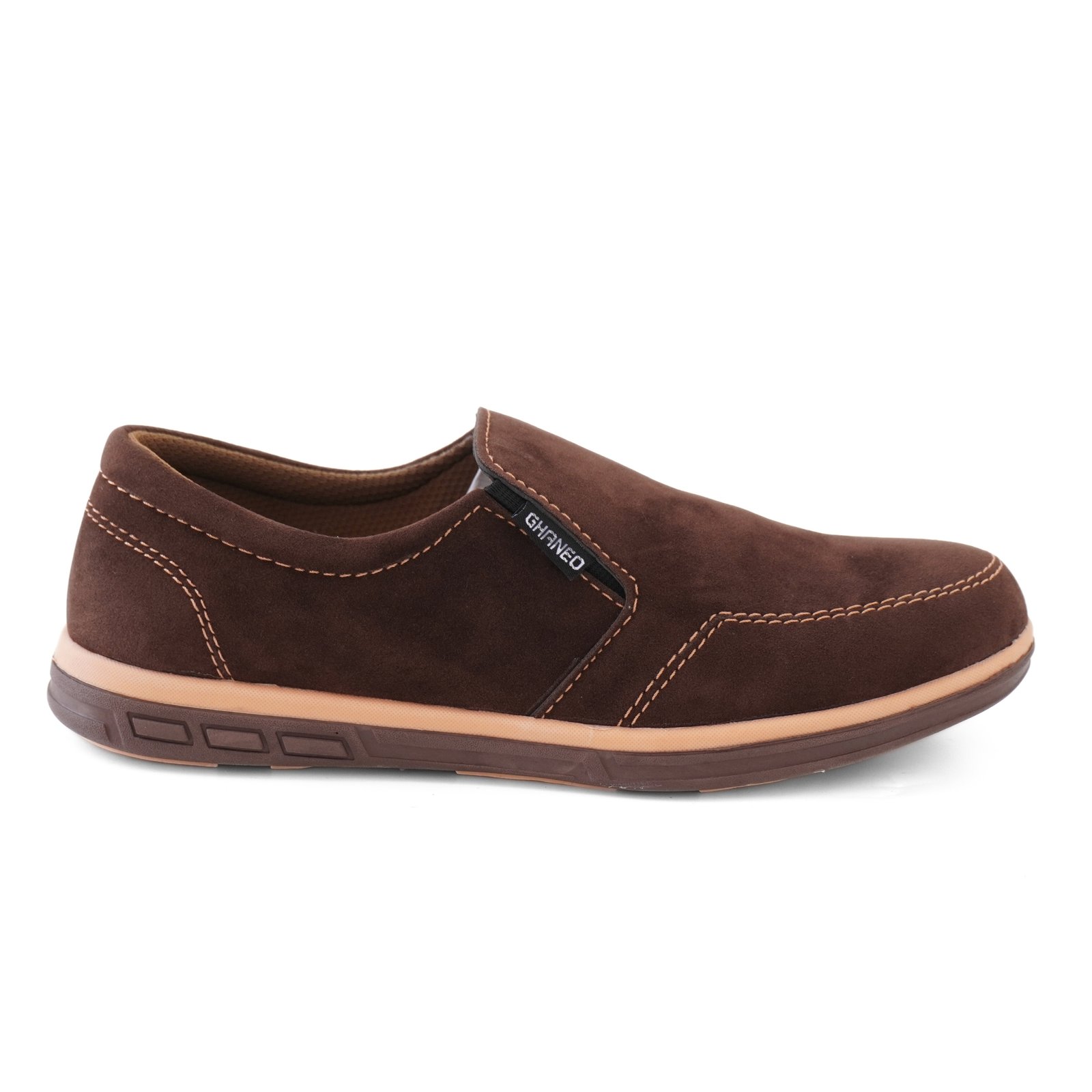 Sepatu Slip On Kulit Suede Casual G-87 Tan
