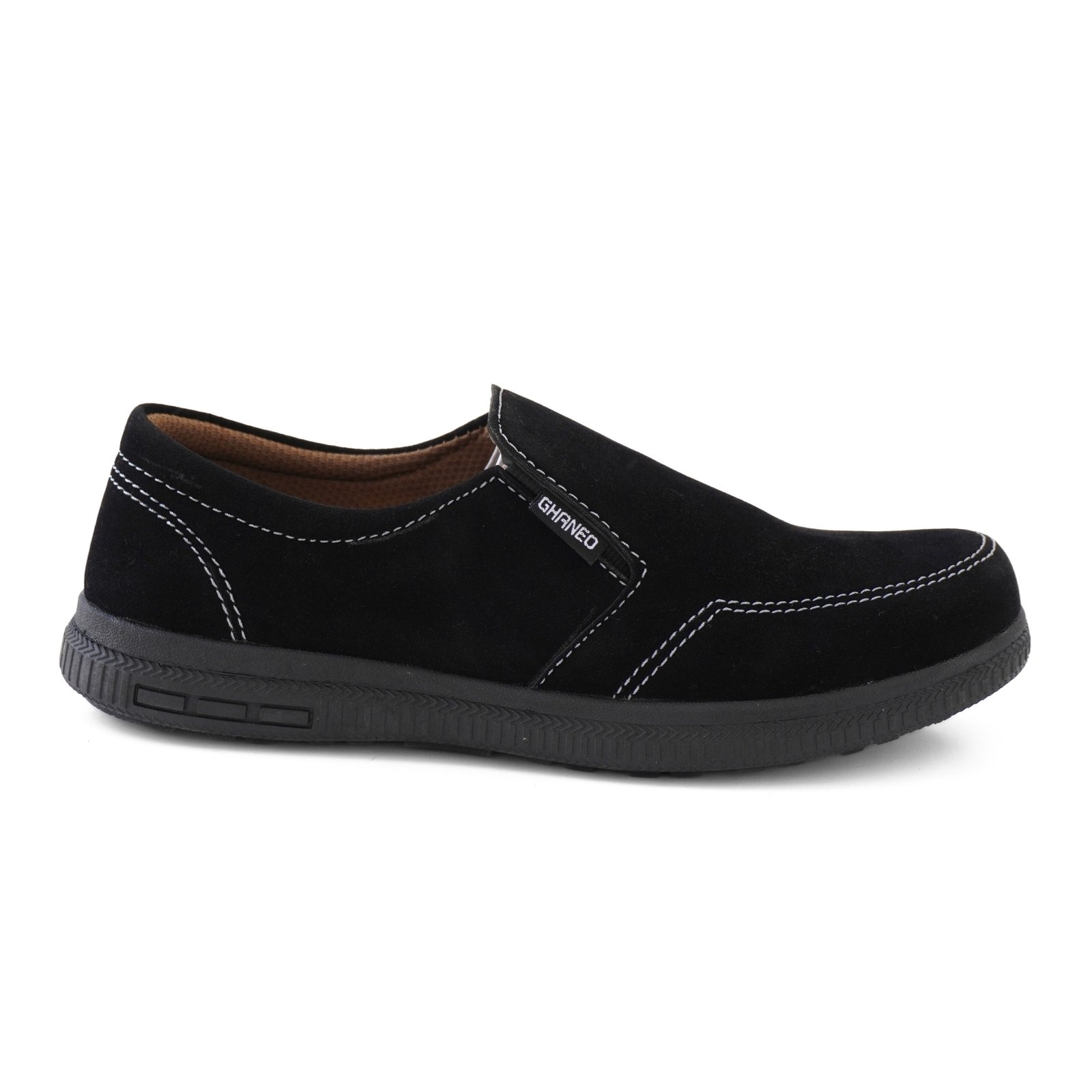 Sepatu Slip On Casual Kulit G-87 Full Black