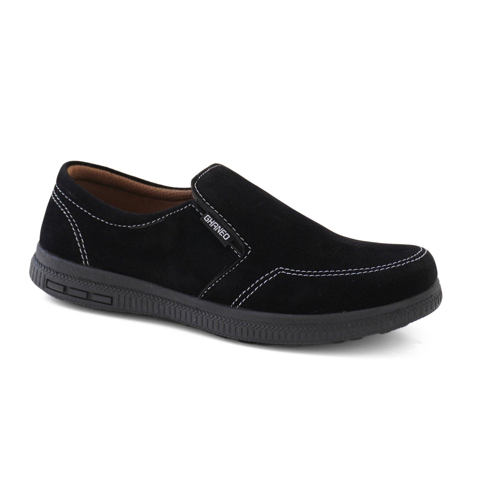 Sepatu Slip On Casual Kulit G-87 Full Black - Full Black